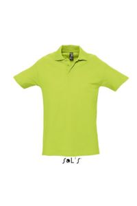 Spring Ii | Polo manches courtes publicitaire pour homme Vert pomme