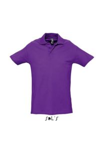 Spring Ii | Polo manches courtes publicitaire pour homme Violet foncé