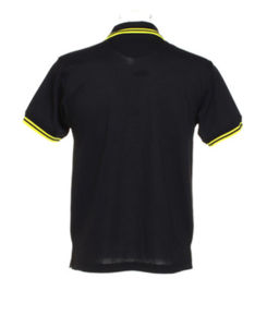 Suffi | Polo manches courtes publicitaire pour homme Noir Jaune 2