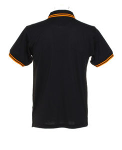 Suffi | Polo manches courtes publicitaire pour homme Noir Orange 2