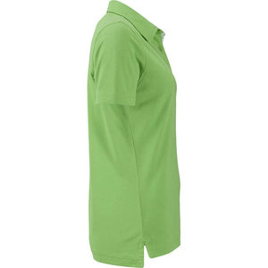 Suggo | Polo manches courtes publicitaire pour femme Vert citron Blanc 2