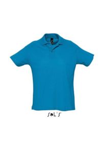 Summer Ii | Polo manches courtes publicitaire pour homme Aqua