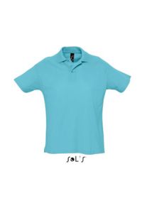 Summer Ii | Polo manches courtes publicitaire pour homme Bleu Atoll