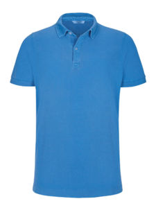 Tuke | Polo manches courtes publicitaire pour homme Aqua blue