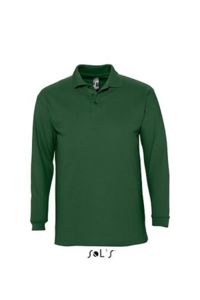 Winter Ii | Polo manches longues publicitaire pour homme Vert Golf