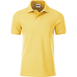 Wisy | Polo manches courtes publicitaire pour homme Jaune clair