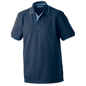 Wusso | Polo manches courtes publicitaire pour homme Graphite Aqua