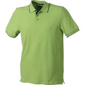Wusso | Polo manches courtes publicitaire pour homme Vert Prairie Marine
