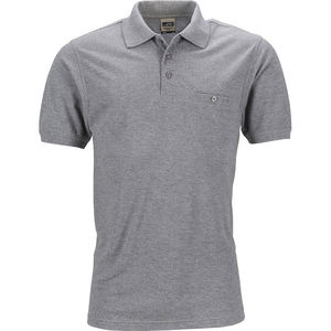 Wuta | Polo manches courtes personnalisé pour homme Gris chiné