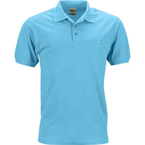 Wuta | Polo manches courtes personnalisé pour homme Turquoise