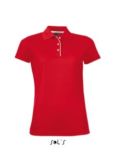 Zaro | Polo manches courtes publicitaire pour femme Rouge